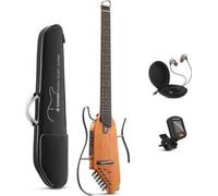 Donner HUSH-I Mahogany Natural Headless Guitar