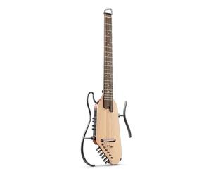 Donner HUSH I PRO Guitare de voyage avec plusieurs modes d'effet - Kit de guitare électrique et acoustique - Kit de guitare intelligente avec écouteurs, sac de transport, sangle, câble de charge