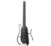 Donner HUSH-X Kit de guitare électrique - Guitare de voyage légère avec supports faciles à assembler, idéale pour les voyages et la pratique, corps en acajou massif, sac de transport, tous les