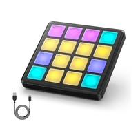 Donner Machine à Rythmes STARRYPAD MINI avec 16 Pads Rythmiques, Mini-Pad MIDI Portable, Répétition de Notes et Logiciel de Production Musicale inclus, Boîte à Rythmes avec 40 Pistes.