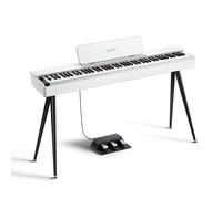 Donner DDP-80 Clavier de Piano Numérique 88 Touches lestées, Action de Marteau II, électrique, Maison Pleine Grandeur avec Support, Triple Pédale, Connexion USB-MIDI et Interface de Casque
