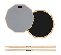 Donner Pad d'entraînement Batterie 12" avec Baguettes de Batterie,Gris