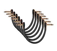 Donner Professional Instrument câble de pédale pour guitare basse Pédale d'effet 1/10,2 cm à angle droit Pédalier Câbles 15 cm 6-pack 15cm