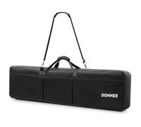 Donner Sac pour clavier 88 touches pour piano 88 touches, trois poches élargies avec fermeture éclair et sangle de transport, nylon Oxford imperméable et résistant à la poussière, noir
