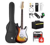 Donner Solid Kit de Guitare Électrique pleine taille 39 pouces avec amplificateur, sac, capodastre, sangle, corde, accordeur, câble et médiators (Sunburst, DST-100S)