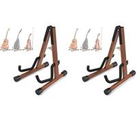 Donner Support de ukulélé A-Frame Support de guitare basse en bois en mousse pour guitares Hush, basse, violon, celle, banjo, mandoline, ukulélé (Lot de 2)