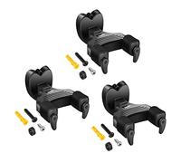 Donner Support Mural pour Guitare Noir, accroche guitare mural pour toutes les guitares acoustiques ou électriques classiques,Porte Guitare Mural (pack de 3)