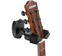 Donner Support Mural pour Guitare Noir, accroche guitare mural pour toutes les guitares acoustiques ou électriques classiques (pack de 1)