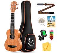 Donner Ukulele Tenor Acajou Professionnel 26 pouces Ukelele Starter Bundle Kit avec Cours en Ligne Gratuit Sac de Transport Sangle Cordes en Nylon Tuner Médiators Tissu DUT-1 Ukalalee Set
