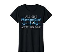 Donnera des Conseils pharmaceutiques pour la Pharmacie des abreuvoirs de vin T-Shirt Graphique avec Valeur, Femme, Noir, XL
