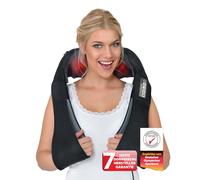 DONNERBERG® Premium Masseur Cervical Shiatsu Chauffant, Certifié TÜV Noir | Massage Shiatsu Profond Avec Vibrations Et Chaleur Infrarouge, Pour La Nuque, Les Épaules Et Le Dos, Garantie Moteur 7 Ans