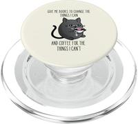 Donnez-Moi des Livres pour Changer ce Que Je Peux Faire et du café PopSockets PopGrip pour MagSafe