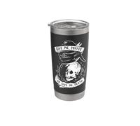 Donnez-moi du café ou donnez-moi Death Skull Illustration EduEly Gobelet isotherme en acier inoxydable double paroi