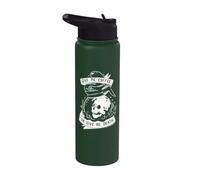 Donnez-moi du café ou donnez-moi Death Skull Illustration EduEly Stainless Steel Insulated Water Bottle