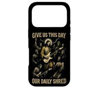 Donnez-Nous ce Jour Notre Guitare Daily Shred Funny Jesus Coque pour iPhone 17 Pro