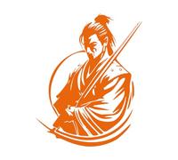 Donnez une allure élégante et raffinée à votre marque grâce à un logo de samouraï. Stickers muraux 52x65.1cm Plusieurs tailles disponibles Orange