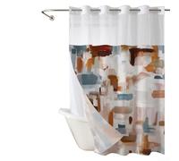 Donnez une nouvelle vie à votre salle de bain avec nos élégants rideaux imperméables à double couche (E)
