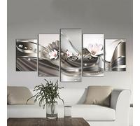 Donnez vie à votre espace avec cet ensemble de 5 toiles florales sans cadre, parfait pour n'importe quelle pièce (rose)