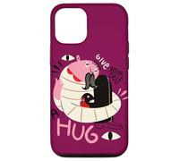 Donnez-vous un câlin - Illustration de positivité surréaliste Coque pour iPhone 12/12 Pro