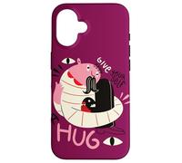 Donnez-vous un câlin - Illustration de positivité surréaliste Coque pour iPhone 16