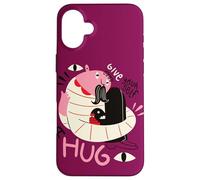 Donnez-vous un câlin - Illustration de positivité surréaliste Coque pour iPhone 16 Plus