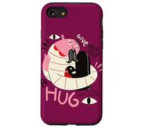 Donnez-vous un câlin - Illustration de positivité surréaliste Coque pour iPhone SE (2020) / 7 / 8