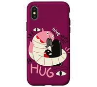 Donnez-vous un câlin - Illustration de positivité surréaliste Coque pour iPhone X/XS