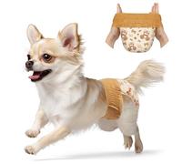 Dono Couche Chien Femelle, 20 pcs, Couche pour Chien Femelle avec Bande élastique Extensible à 360°, Ultra-absorbantes, Couches pour Chat en période de Chaleur/Saison, Incontinence, L (33-53 cm)