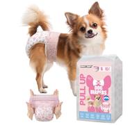 Dono Couche Chien Femelle jetables, 10 pièces, Couche pour Chien Femelle Chaleur, Couche pour Chat, Culottes pour Chiens, Super absorbantes, Incontinence, S (22-43 cm)
