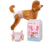 Dono Couche Chien Femelle jetables, 40 pièces, Couche pour Chien Femelle Chaleur, Couche pour Chat, Culottes pour Chiens, Super absorbantes, Incontinence, L (30-50 cm)