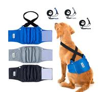 Dono Couches Chiens Mâles avec Bretelles, 3 unités, Couches pour Chiens en Chaleur, Protections pour Chiens mâles pour l'incontinence, l'apprentissage de la propreté, les voyages, XS, S, M, L, XL, XXL