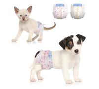 Dono Couches Jetables pour Chien Femelle - Super Absorbant Anti-fuite, pour la Saison, Incontinence, Chaleur, Période - Couches pour Chat - XXS 48 Pièces