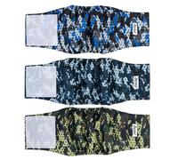 Dono Couches Lavables pour Chiens Mâles - 3 Bandes Ventrales, Culottes Hygiéniques pour Petits, Moyens et Grands (Armée, XL)