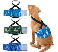 Dono Couches pour Chiens mâle,3 pièces, Lavable, Couche Chien Male pour Chiens en chaleurs, Couches Chien Male Incontinent, l'entraînement, Le Voyage, XS, S, M, L, XL，XXL