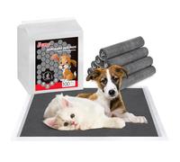 Dono Lot de 100 tapis hygiéniques en carbone pour chiot - 33 x 45,7 cm - Contrôle des odeurs - 6 couches étanches et à séchage rapide - Super absorbants avec charbon actif