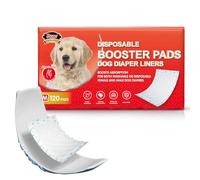 Dono Lot de 120 couches jetables super absorbantes pour chien femelle, bandes ventrales pour chien mâle, taille M