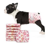 Dono Lot de 16 couches jetables super absorbantes avec trou de queue réglable, indicateur d'humidité pour chats et chiens en période de chaleur, taille XS