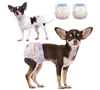 Dono Lot de 24 couches jetables pour chien femelle, avec indicateur d'humidité, super absorbantes, pour chiens de petite, moyenne et grande taille