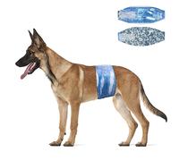 Dono Lot de 36 couches jetables pour chien mâle, bandes ventrales plus larges, super absorbantes, anti-fuite, miction excessive, incontinence, taille L