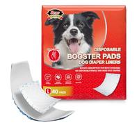 Dono Lot de 40 couches jetables pour chien mâle/femelle, inserts jetables pour couches lavables pour chien, bandes ventrales, bandeaux, couches menstruelles pour ajouter une absorption