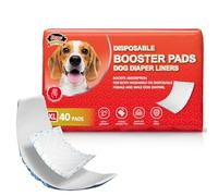 Dono Lot de 40 couches jetables super absorbantes pour chien - Pour couches lavables pour chien femelle, mâle, taille XL
