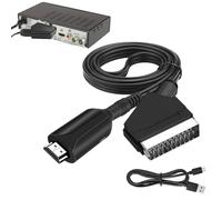 DONOONIS Cable Peritel HDM1, Adaptateur Péritel vers HDM1 Tout en Un vers 1080p/720p avec Câble pour Ecran TV HD, Projecteur STB, VHS, Xbox, PS3, Sky Blu-Ray Lecteur DVD