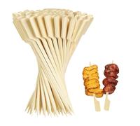 DONOONIS Pique Brochette Bois, 200 Pièces Pic Brochette Bois de 9 Cm, Pique Aperitif en Bambou pour Cocktails, Fruits, Grillades, Boissons, Barbecue, Fondue et Sandwichs