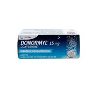 Donormyl 15mg boite de 10 comprimés effervescents sécables
