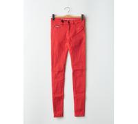 donovan pantalons femme de couleur rouge