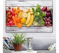 Donpeer Diamant Painting 5D Fruits Légumes Cuisine,Broderie Diamant kit Peinture Numero Adulte Strass Art Dots,60x30cm Grand format Diamond Painting Complet Enfant,Canevas Tableau Maison Décor Murale