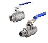 DONQOKLRP Robinet à boisseau sphérique en acier inoxydable 304 1/4 3/8 1/2 3/4 2 quot; Adaptateur pour interrupteur à huile à gaz à eau femelle X mâle à porte complète 1 pc(Female - 1-1l4)