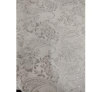 DONREGALOWEB Chemin de Table avec Fleurs Argent 180 x 33 cm, Blanc et argenté
