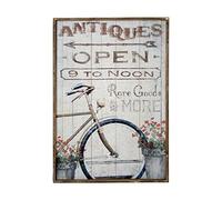 DONREGALOWEB DRW - Tableau en Bois Style Vintage avec Un vélo et des Fleurs