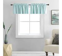 DONREN Tour de lit occultant pour fenêtre 2 Panneaux 38,1 cm 42" x 15" Aqua